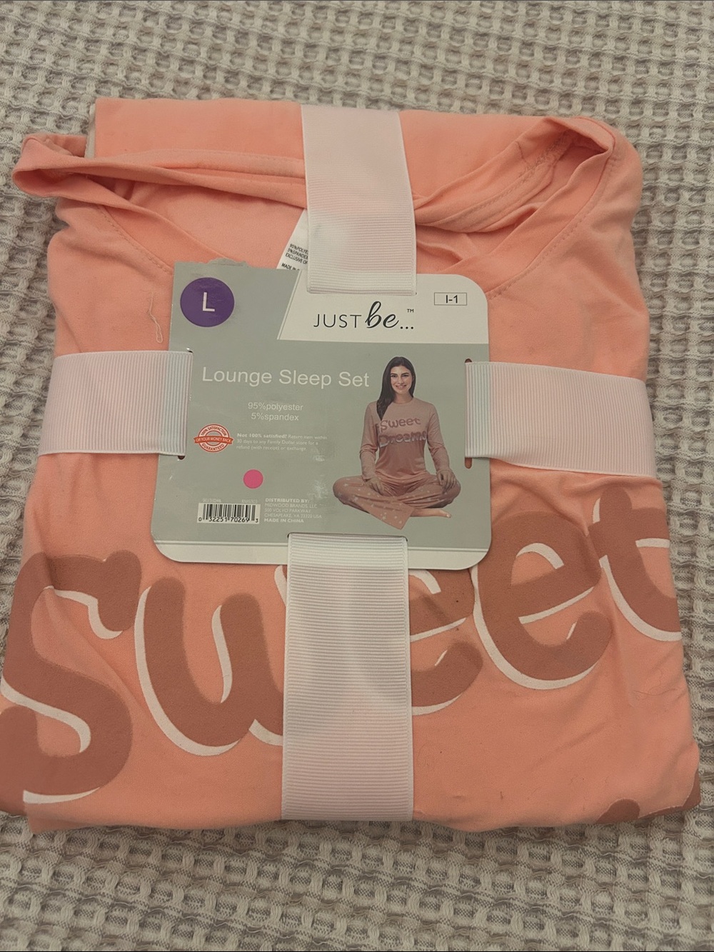 just be Peach Lounge Sleep Set